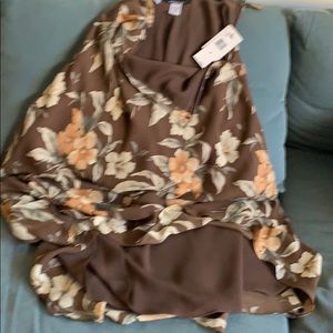 JNY NEW SILK skirt 37” long,14”waist